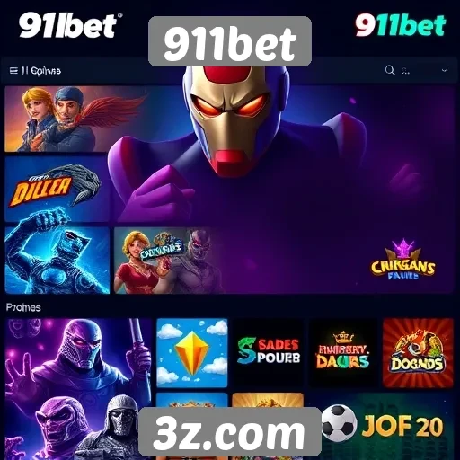 A variedade de jogos disponíveis no 911bet